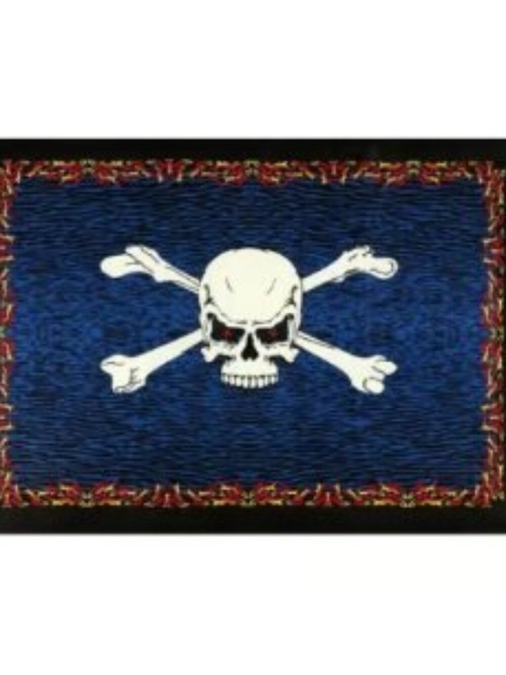 Fire Bones Pirate 3D Tapestry ~ Complete w/Corner Loops ~ 30" x 45" ~ Brand New!